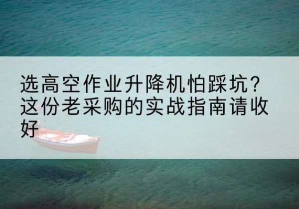 英山高空作业升降机厂家推荐-选高空作业升降机怕踩坑？这份老采购的实战指南请收好
